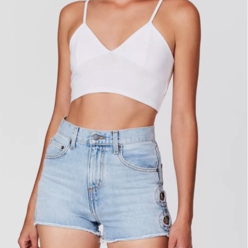 LF Carmar Denim Chain Cutout Shorts